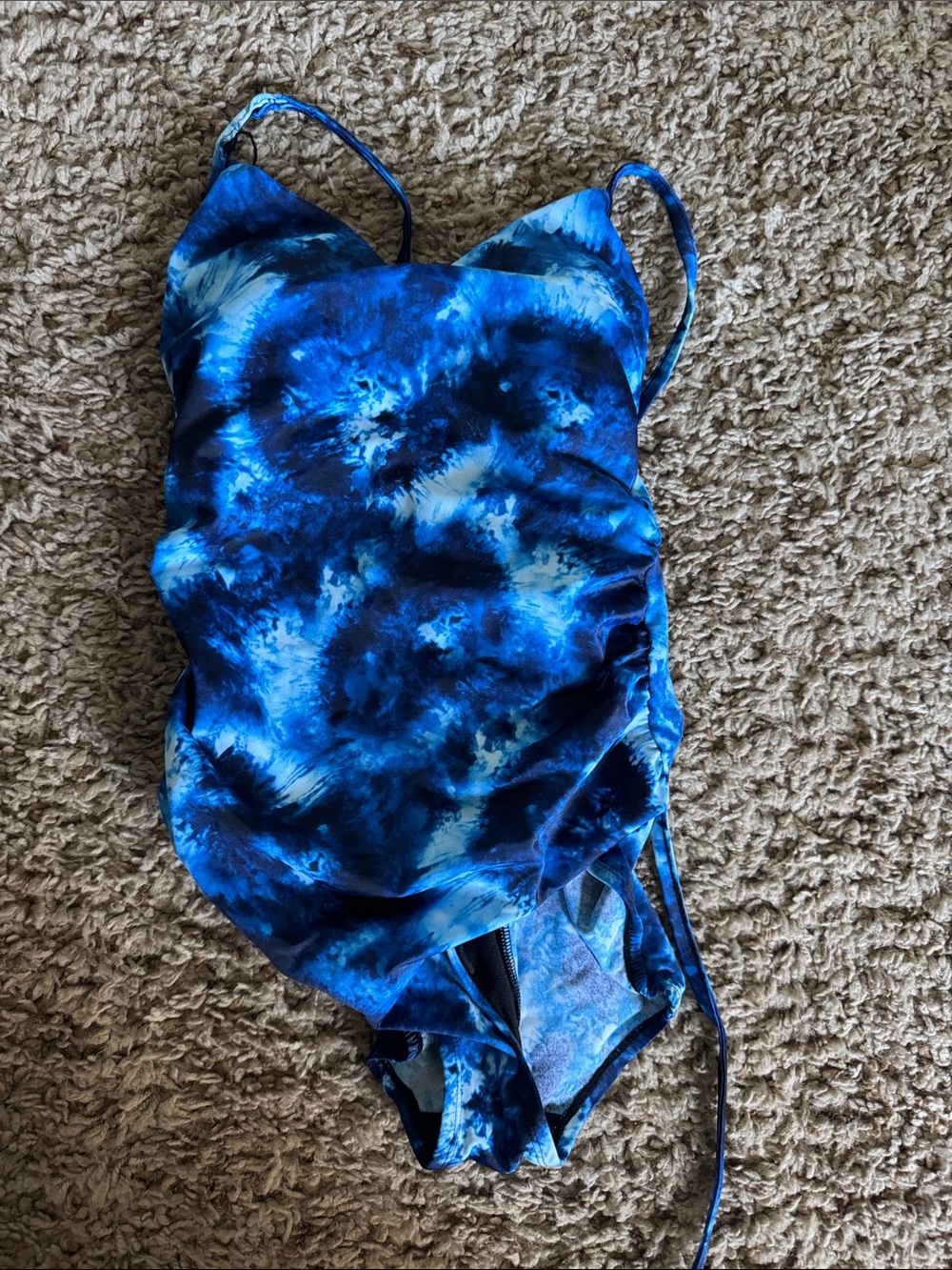 Blue Tie-Dye One-Piece women’s  Swim Suit